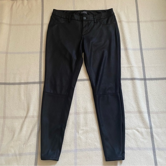 The Limited Black Faux Leather Skinny Jeggings Size 8 - Picture 1 of 14